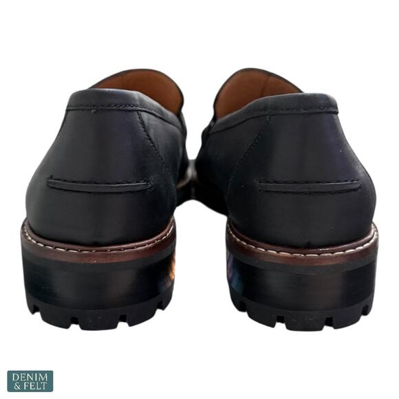 NEW Madewell The Corinne Leather Chunky Lug Sole Penny Loafer Black Minimal Luxe - Picture 7 of 13